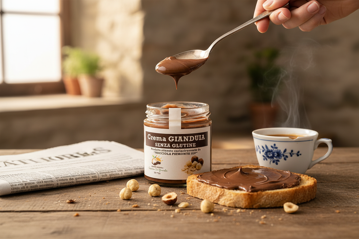 Pane e crema spalmabile alle nocciole Piemonte IGP