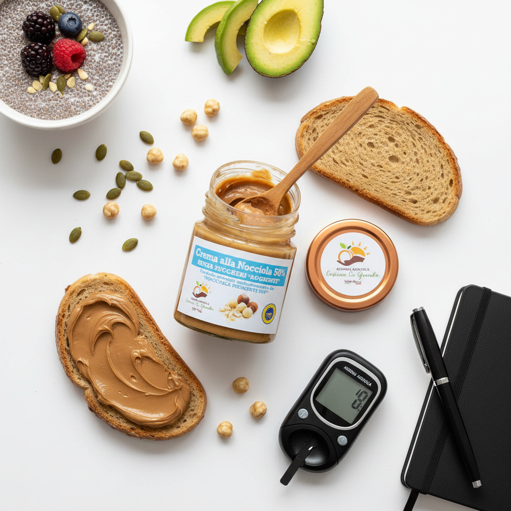 Crema alla nocciola senza zuccheri aggiunti per alimentazione low carb