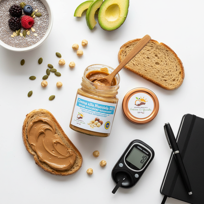 Crema alla nocciola senza zuccheri aggiunti per alimentazione low carb