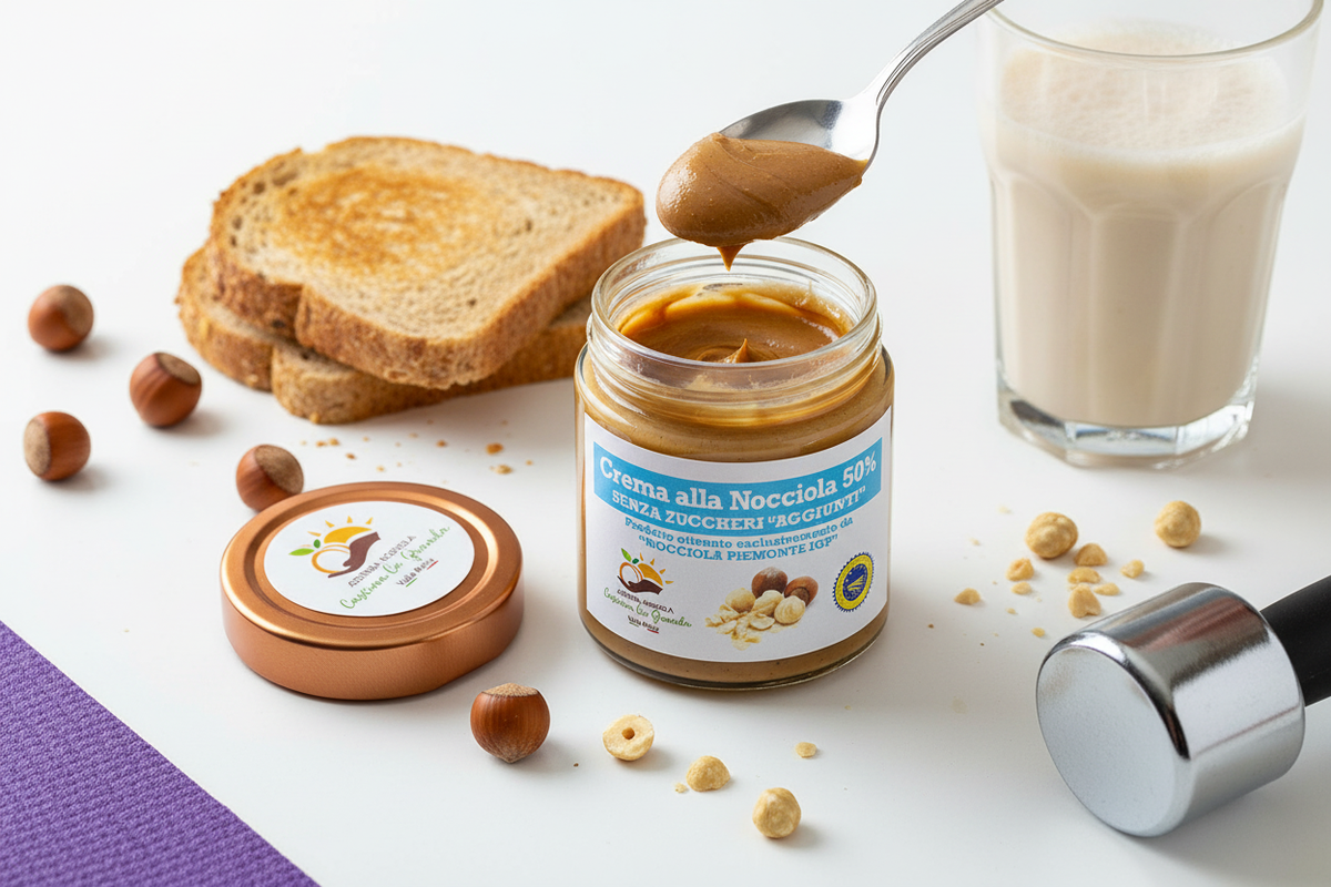 Crema nocciola senza zucchero per sportivi e dieta keto