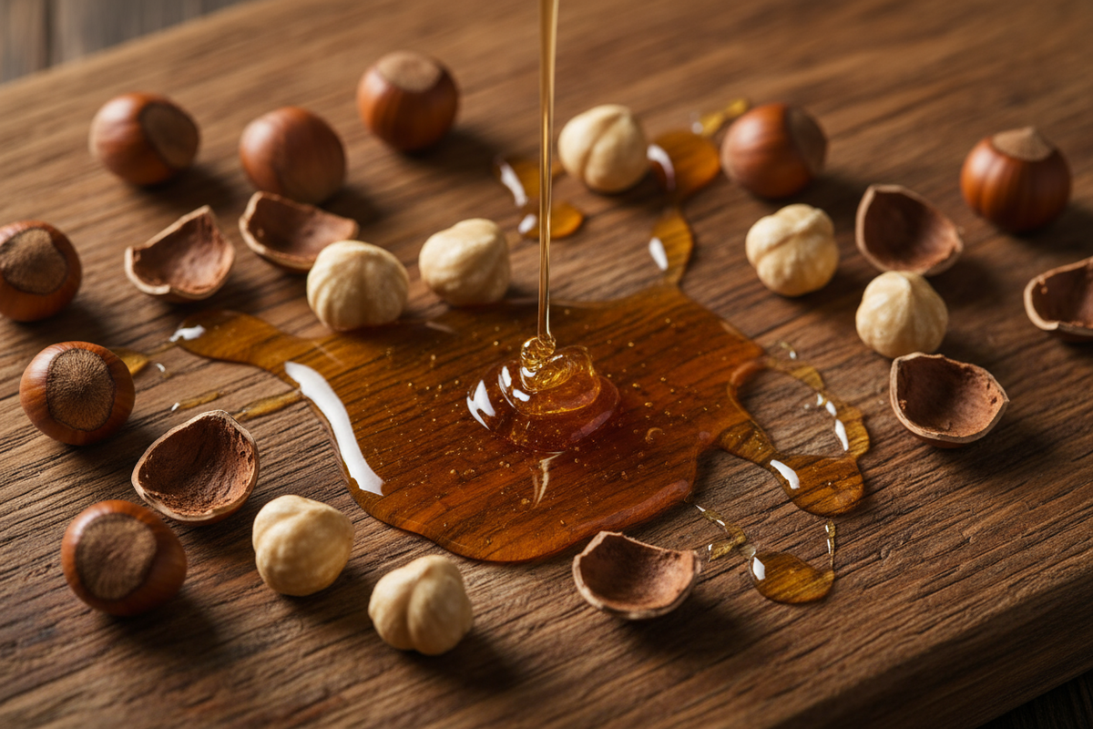 Nocciole tostate con miele, abbinamento per la colazione