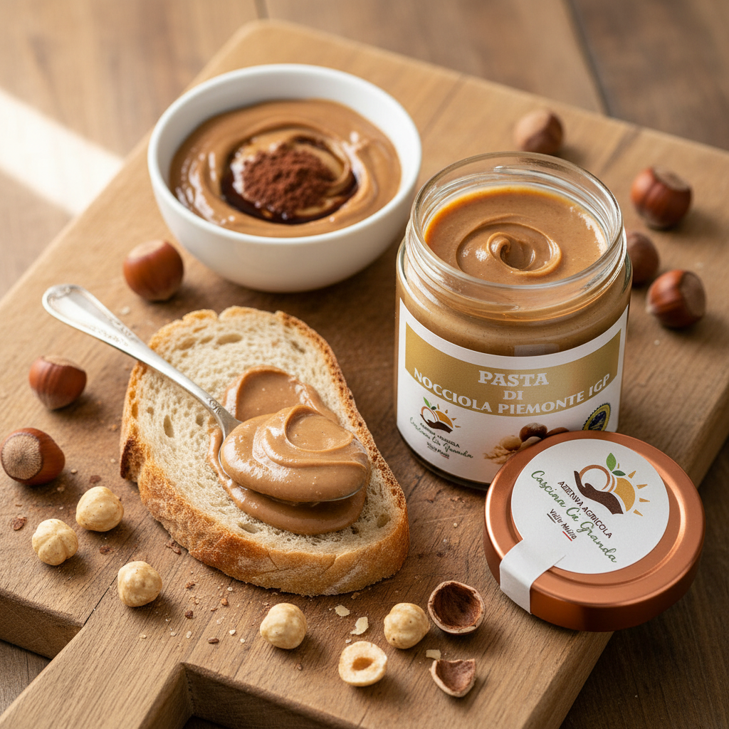 Pasta di nocciole pura per crema spalmabile fatta in casa